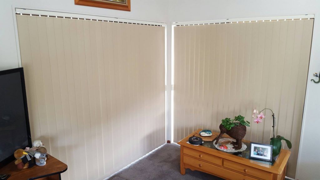beach house vertical blinds for light and privacy filtering